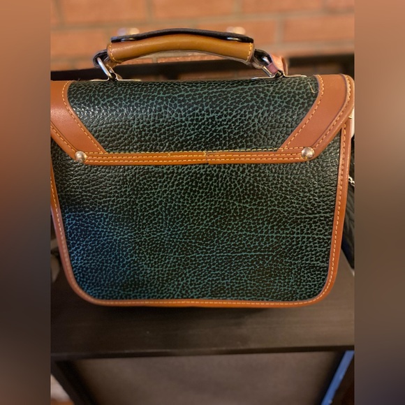 🔥Dooney & Bourke Pebble Collection Emerald Green Leather-Messenger Business Bag - Picture 4 of 13